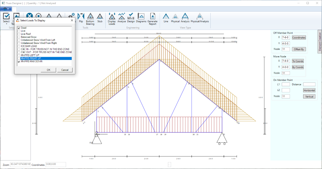 Everest Truss Design Software Load Display View