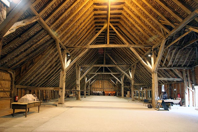 Interior of the Grange Barn, Essex, London