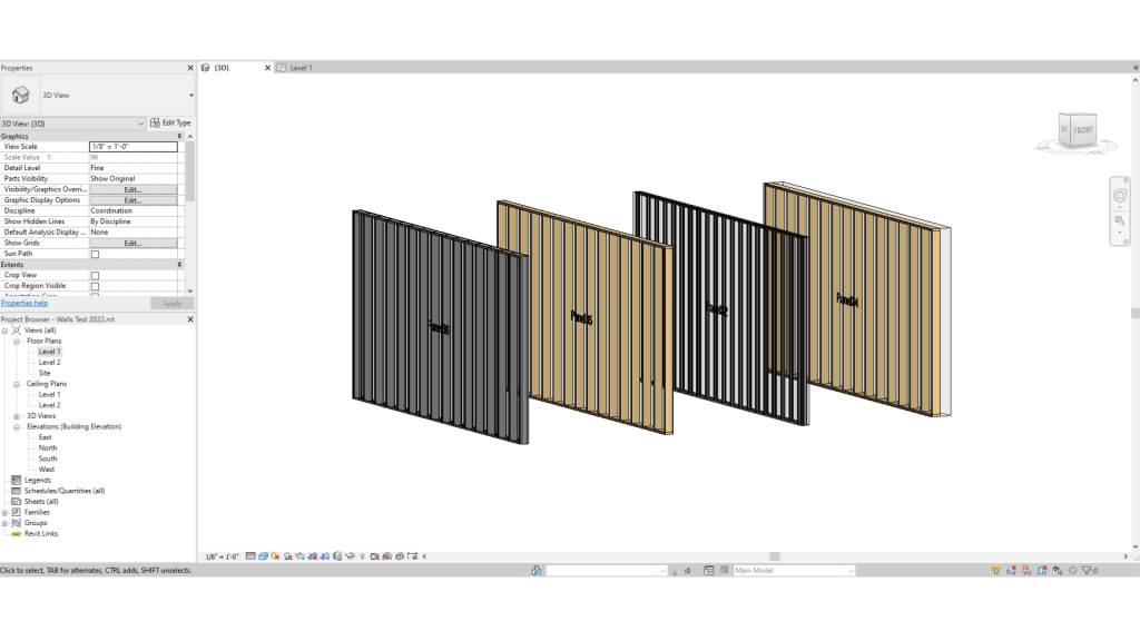 strucsoft framing software showing custom panel types