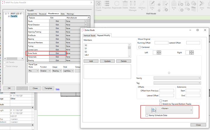 StrucSoft Revit framing software sub assembly option available in extra studs command 