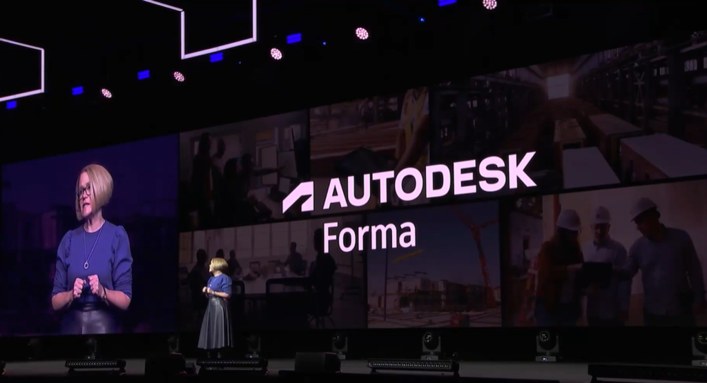 Autodesk's Amy Bunzell on stage at Autodesk University General Session Day 1