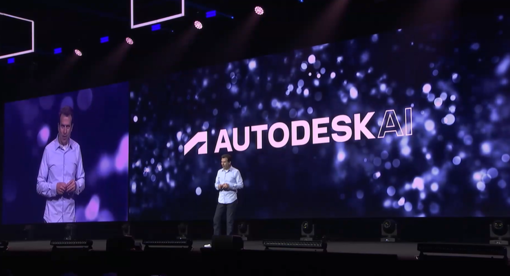 Autodesk CEO Andrew Anagnost introducing Autodesk AI at Autodesk University Day 1 General Session
